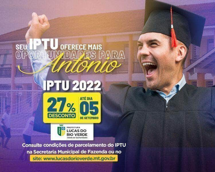 contribuintes poderao quitar o iptu com 27 de desconto a vista ate dia 05 de setembro