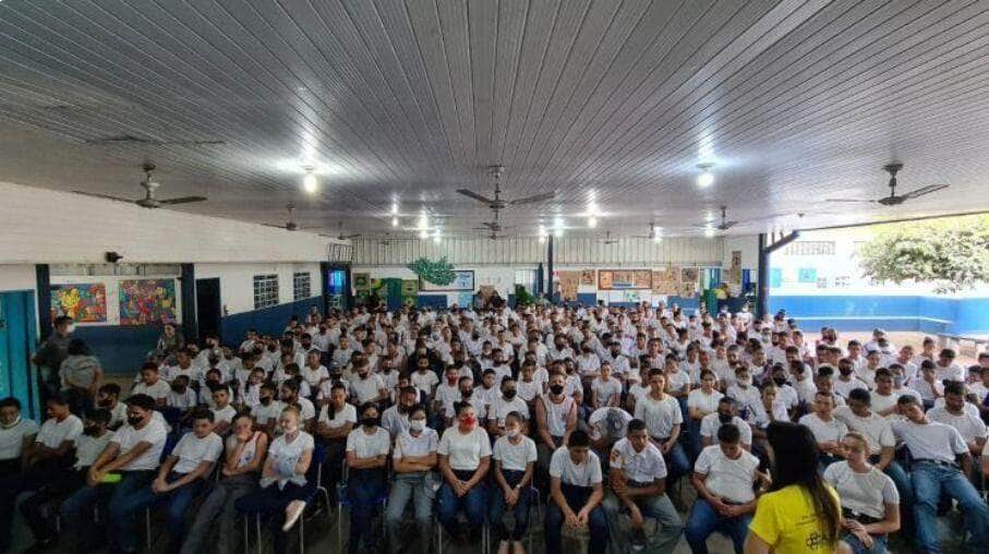 Alunos participam de palestras sobre saúde mental em Nova Xavantina Foto divulgação do município