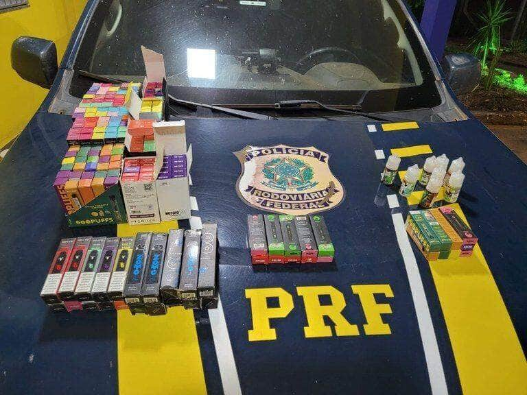 PRF apreende cigarros eletrônicos que seriam vendidos em festa na cidade de Sorriso