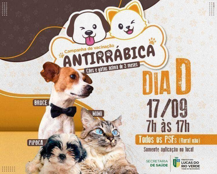 dia d da vacinacao antirrabica sera no dia 17 de setembro