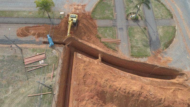 escavacoes profundas na rede de esgoto garantem mais qualidade aos luverdenses