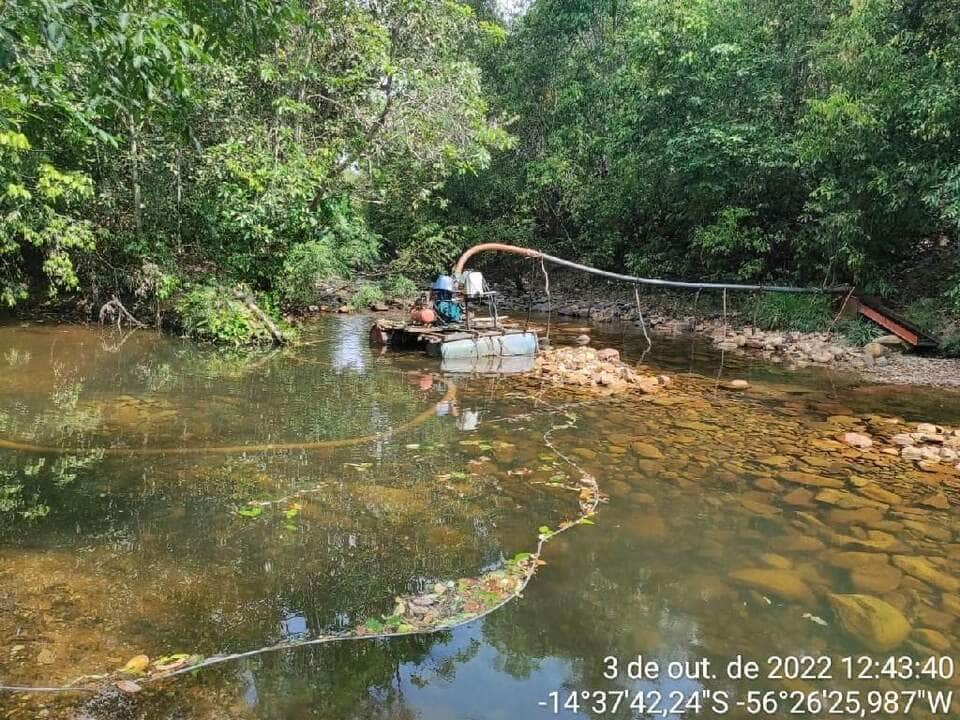 batalhao ambiental prende homem e fecha garimpo ilegal em mato grosso