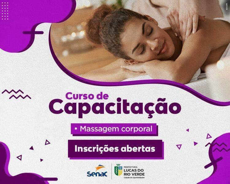 inscricoes abertas para curso gratuito de massagem corporal