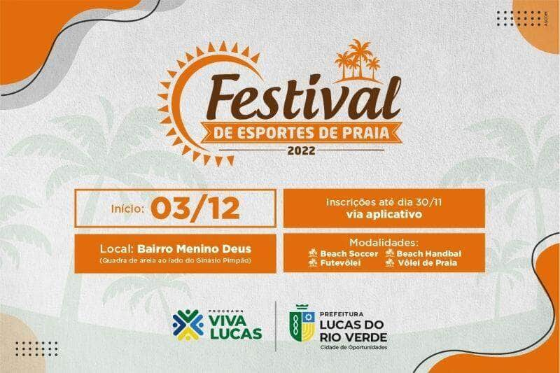 abertas inscricoes para festival de esportes de praia em lucas do rio verde