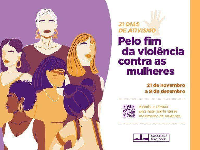 congresso participa da campanha 21 dias de ativismo pelo fim da violencia contra a mulher”