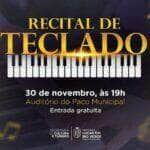 cultura promove recital de teclado na proxima quarta feira 30