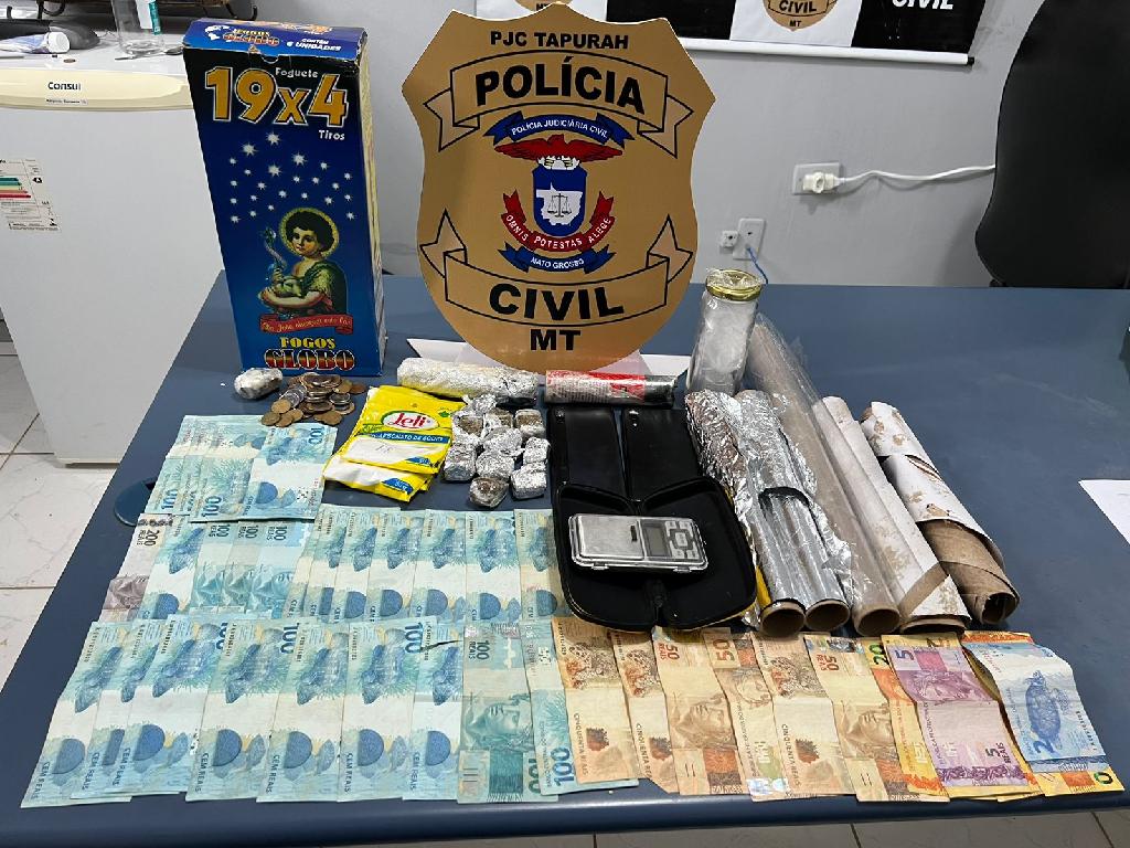 policia civil cumpre mandado de busca e desarticula ponto de venda de drogas em itanhanga