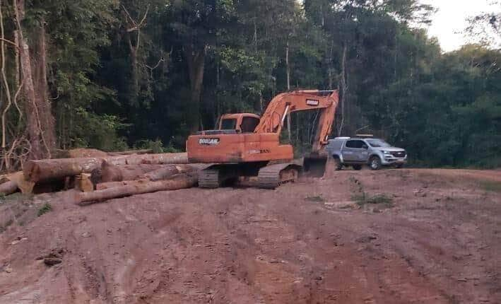 policia militar prende idoso apreende maquinarios e madeiras extraidas de forma irregular em mt