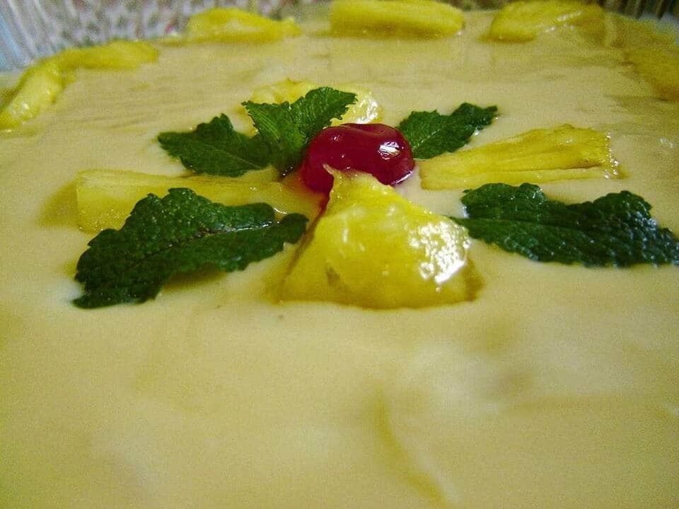 receita de gelado de abacaxi