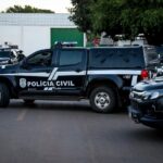 Viaturas policia civil em deslocamento