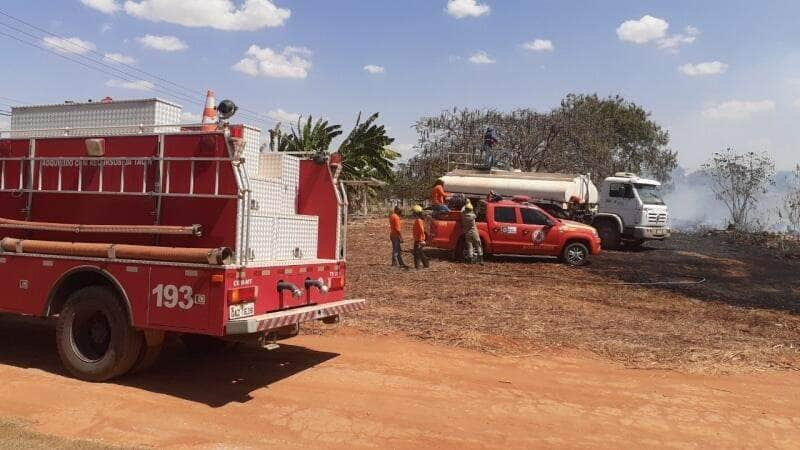 brigada municipal mista finaliza apoio aos bombeiros no combate as queimadas