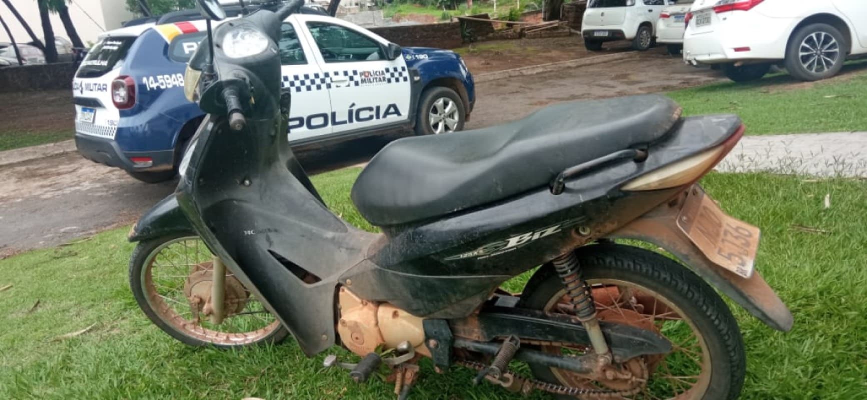 Moto Honda Biz furtada pertence a prefeitura de Lucas do Rio Verde