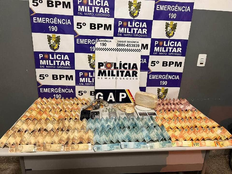 dupla e presa com cocaina e r 8 3 mil em especie em rondonopolis