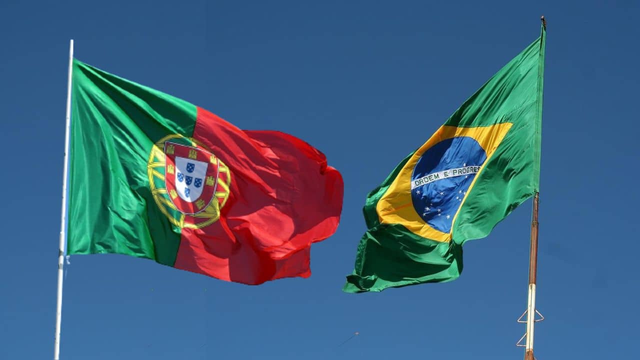 flags brazil portugal