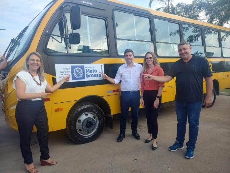 lucas do rio verde recebe novos onibus escolares do estado