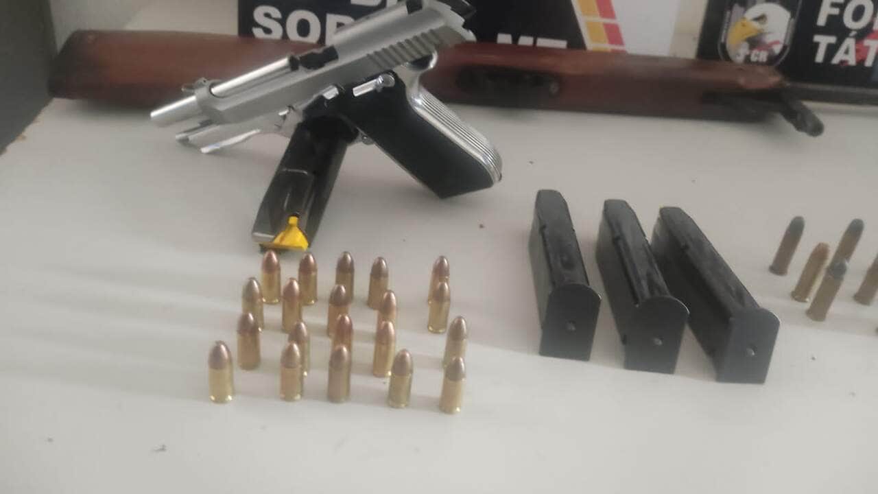 Polícia militar apreende armas de fogo e defensivos agrícolas em Sorriso