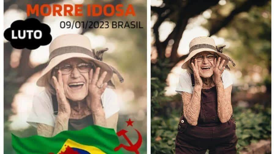 do lado esquerdo a montagem com a imagem original retirada de um banco de imagens