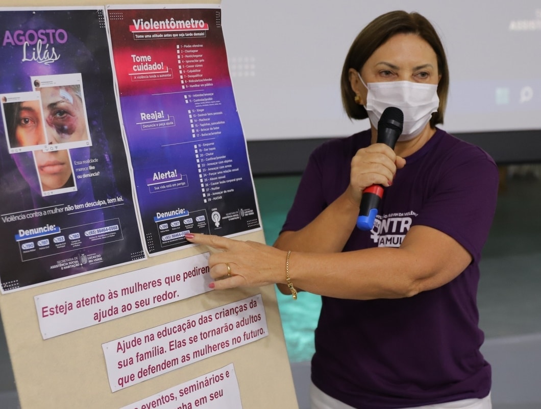 janice ribeiro campanha agosto lilas combate a violencia contra a mulher