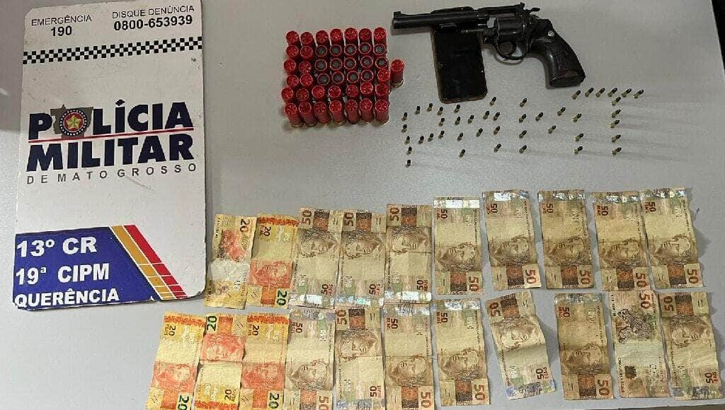 pm prende dupla por porte ilegal de arma de fogo e apreende mais de 80 municoes