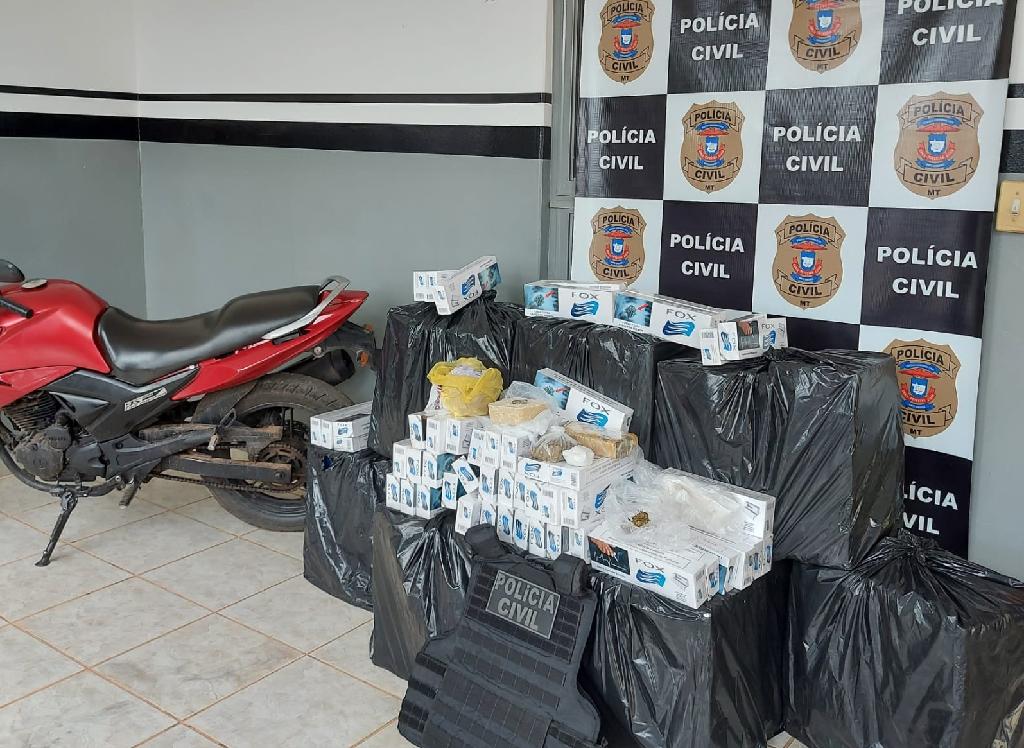 policia civil apreende drogas e cigarros contrabandeados durante cumprimento de buscas em nobres