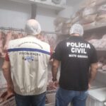 policia civil e vigilancia sanitaria apreendem 238 quilos de carnes em mais uma fiscalizacao em acougues da capital