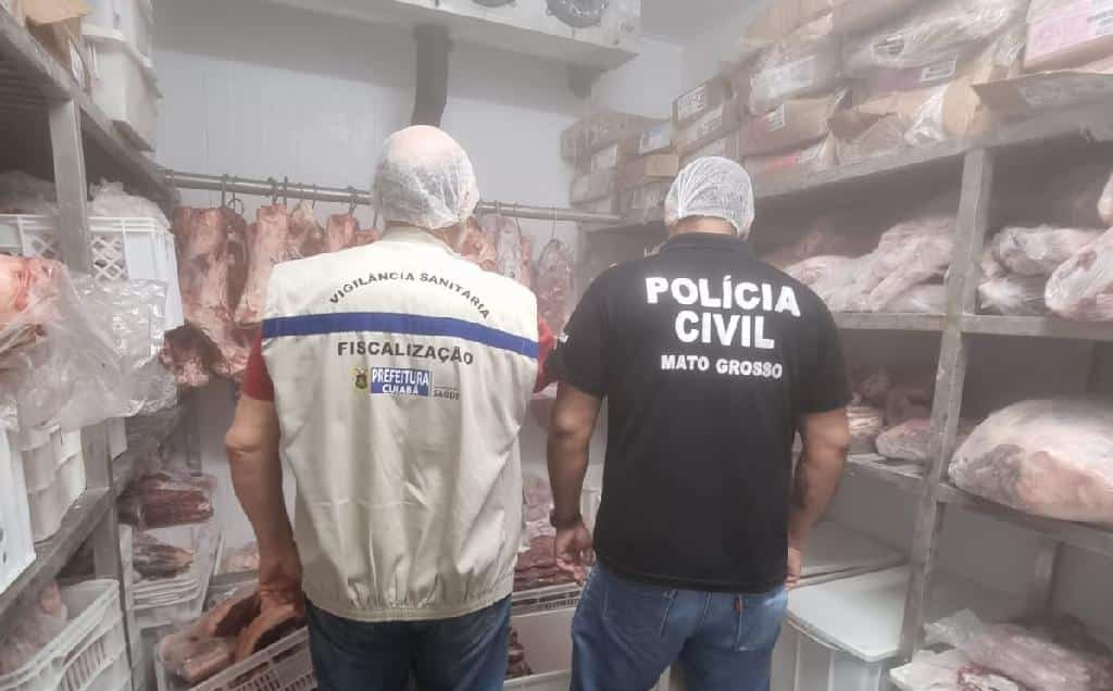 policia civil e vigilancia sanitaria apreendem 238 quilos de carnes em mais uma fiscalizacao em acougues da capital