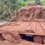 chuvas danificaram pontes e estradas em peixoto de azevedo