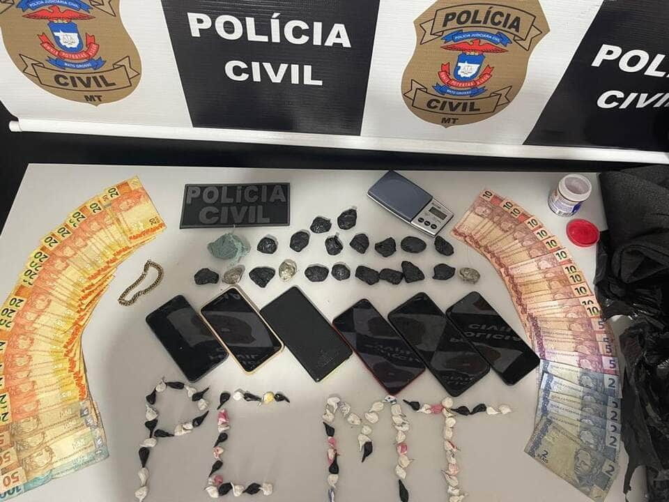 quatro pessoas envolvidas com trafico de drogas em alto araguaia sao presas pela policia civil