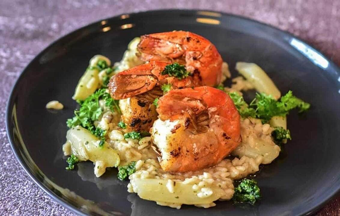 receita de risoto de camarão