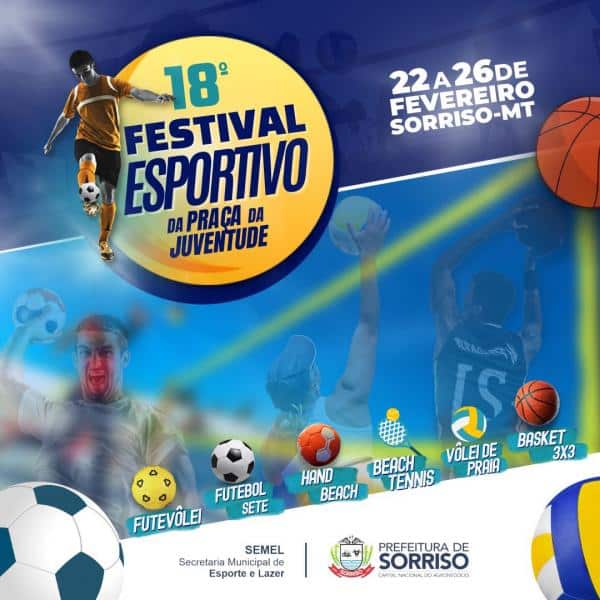 18º festival esportivo tem inicio na proxima quarta feira 22