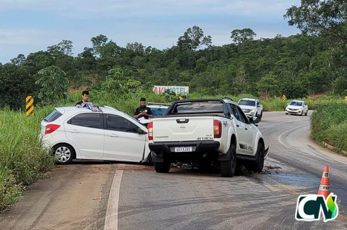 Criança morre e três adultos ficam feridos em grave acidente na BR-070 (MT). Foto: Joner Campos.