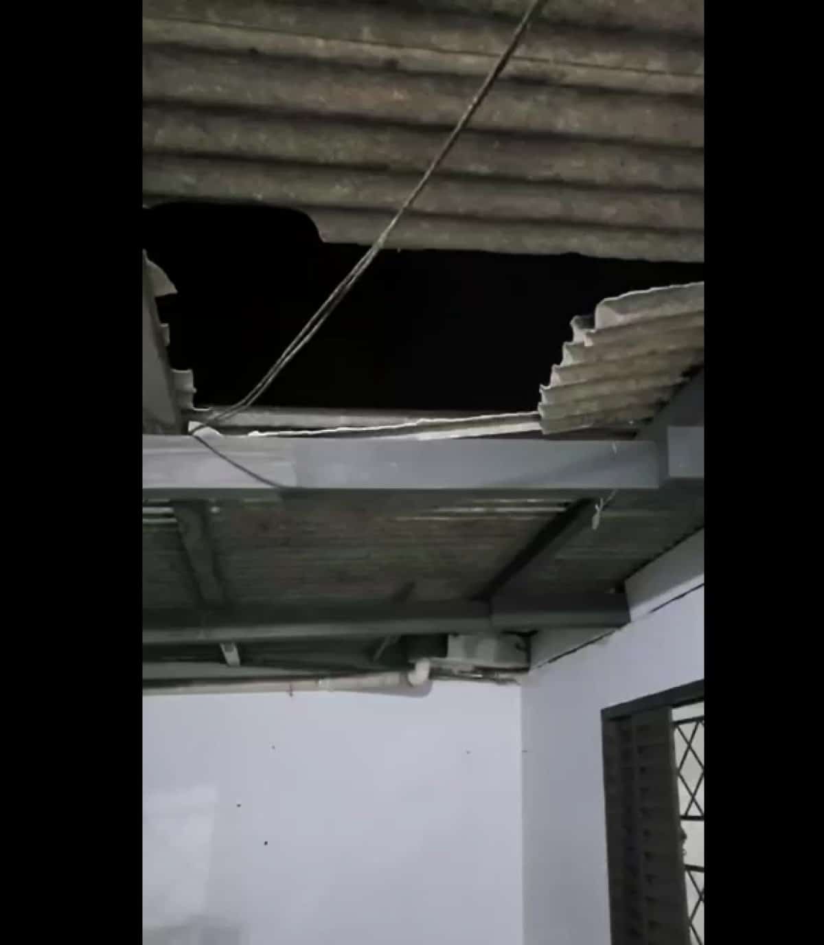 Suspeito quebra telhado de vizinho ao tentar fugir da polícia em Lucas do Rio Verde