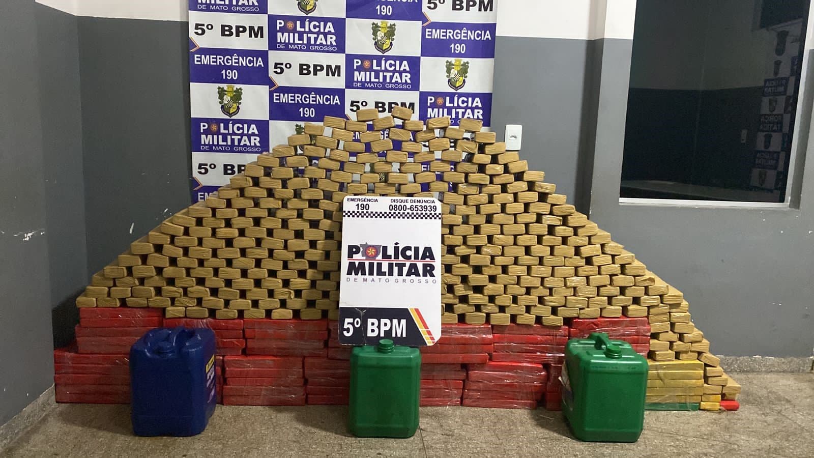 PM apreende quase meia tonelada de maconha em Rondonópolis (MT)