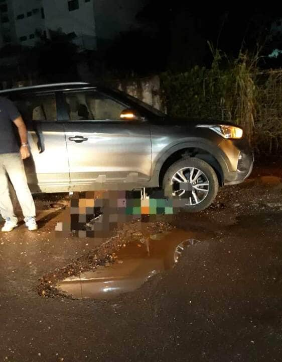 Vídeo mostra momento em que carro passa por cima de motociclista em Cuiabá