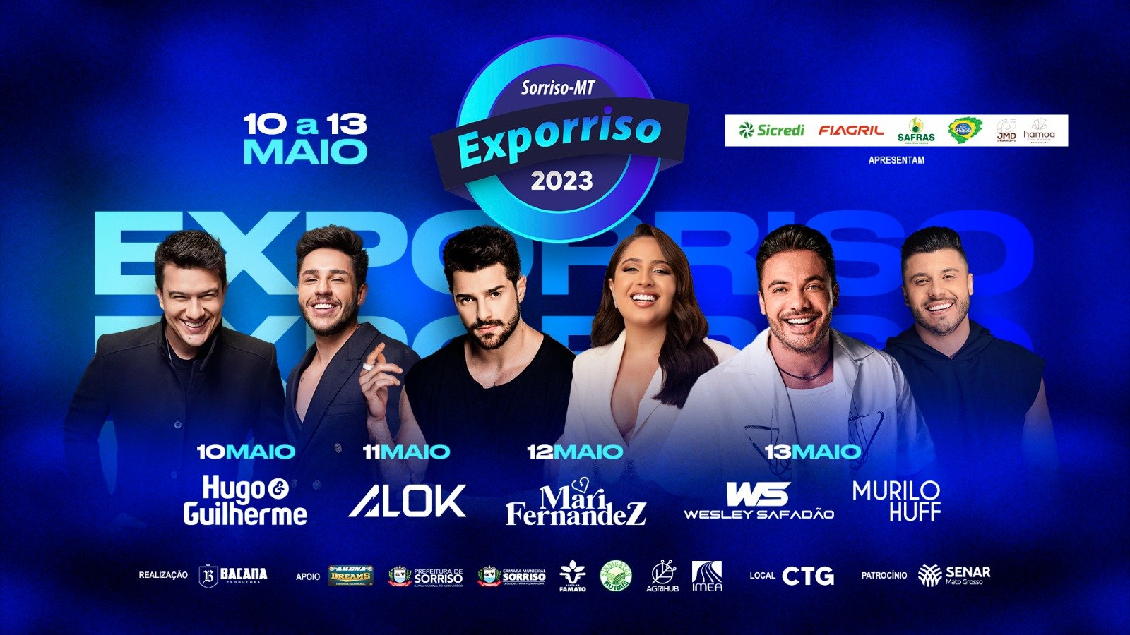 om grade de shows nacional e rodeio, Exporriso terá portões abertos todas as noites para o público