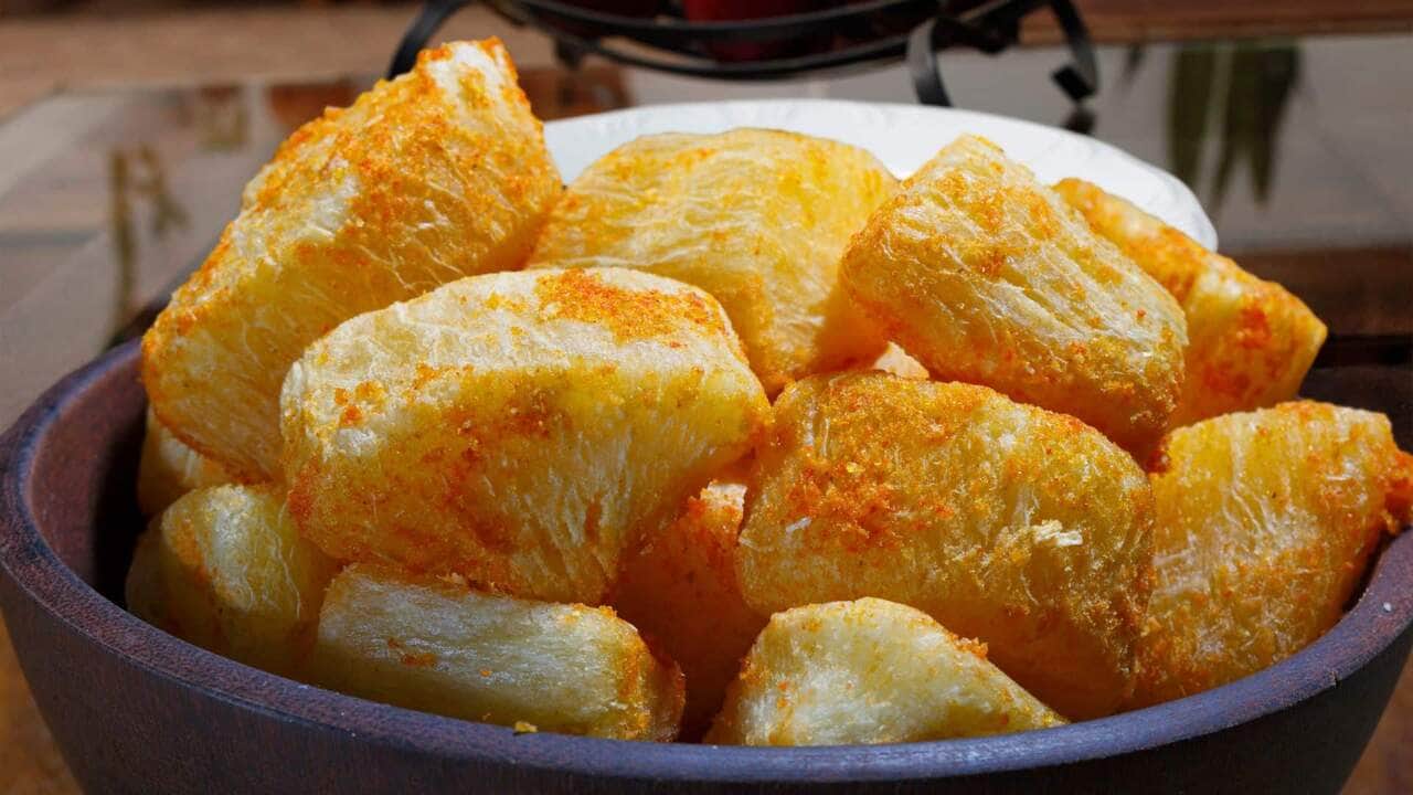 como fazer mandioca na airfryer