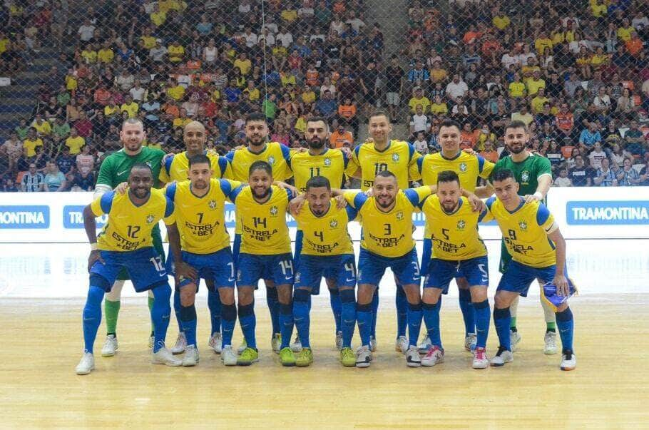 em jogo amistoso selecao brasileira de futsal volta a vencer o uzbequistao