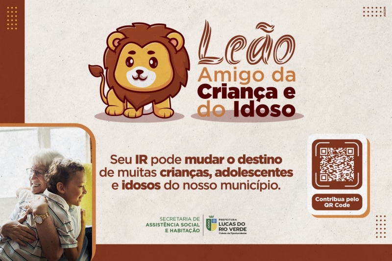 luverdenses podem contribuir com a campanha leao amigo da crianca e do idoso