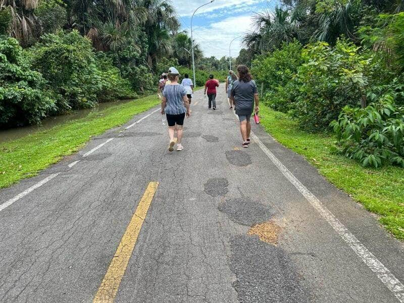 psf xiv jardim amazonia leva grupo de caminhada para exercicio no lago ernani machado