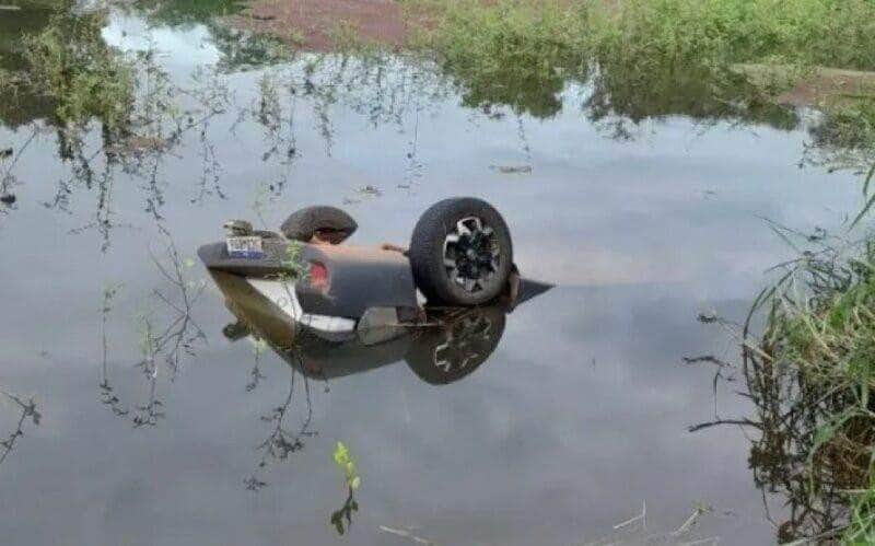 Casal de Mato grosso e encontrado morto dentro de carro que estava em regiao alagada em Tocantins