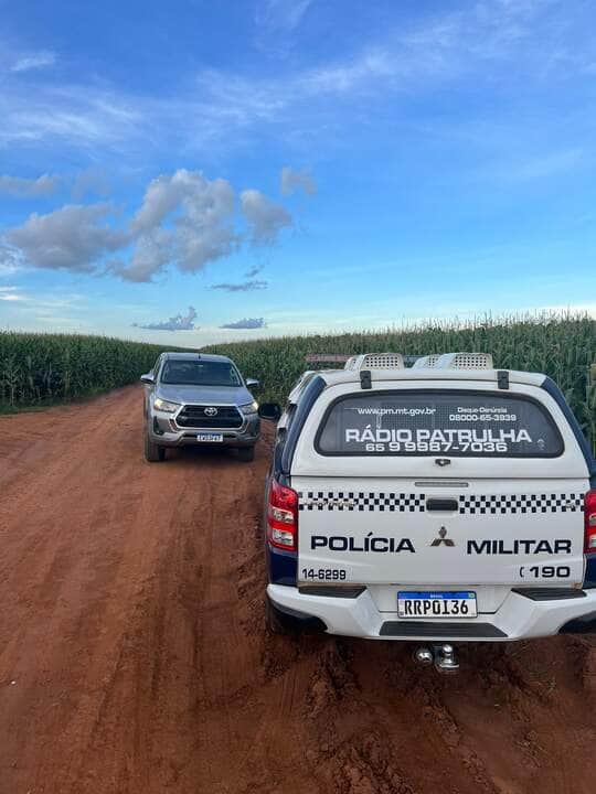 PM recupera Toyota Hilux roubada em Lucas do Rio Verde 76 Bandidos fazem família refém e levam picape Hilux em Lucas do Rio Verde