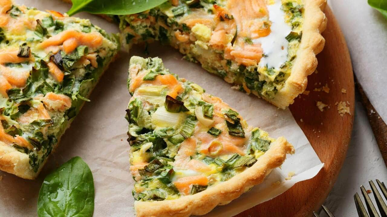 como fazer quiche de alho poró