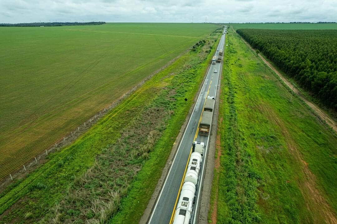 Investimento previsto pelo Governo de MT para os primeiros dois anos de concessão é de R$ 1,2 bilhão  - Foto por: Drone: Willian Kanashiro/Secom-MT