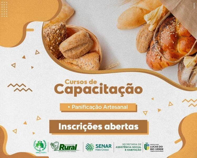 inscricoes abertas para o curso gratuito de panificacao artesanal