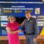 Diretora Geral do MT Hemocentro Giancarla Zanela e o comandante da ESFAP, tenente-coronel Marcel  - Foto por: Vânia Neves