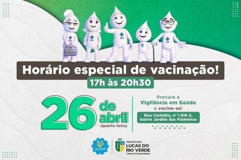 saude realiza vacinacao em horario estendido nesta quarta feira 26