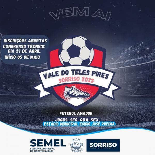 semel realiza a 5ª copa vale do teles pires de futebol amador