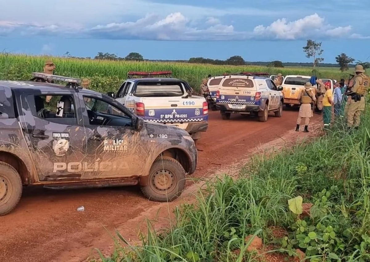 Cerca de 80 policiais do Bope, GOE, GCCO e Ciopaer de Mato Grosso seguem em operação integrada, em busca dos criminosos