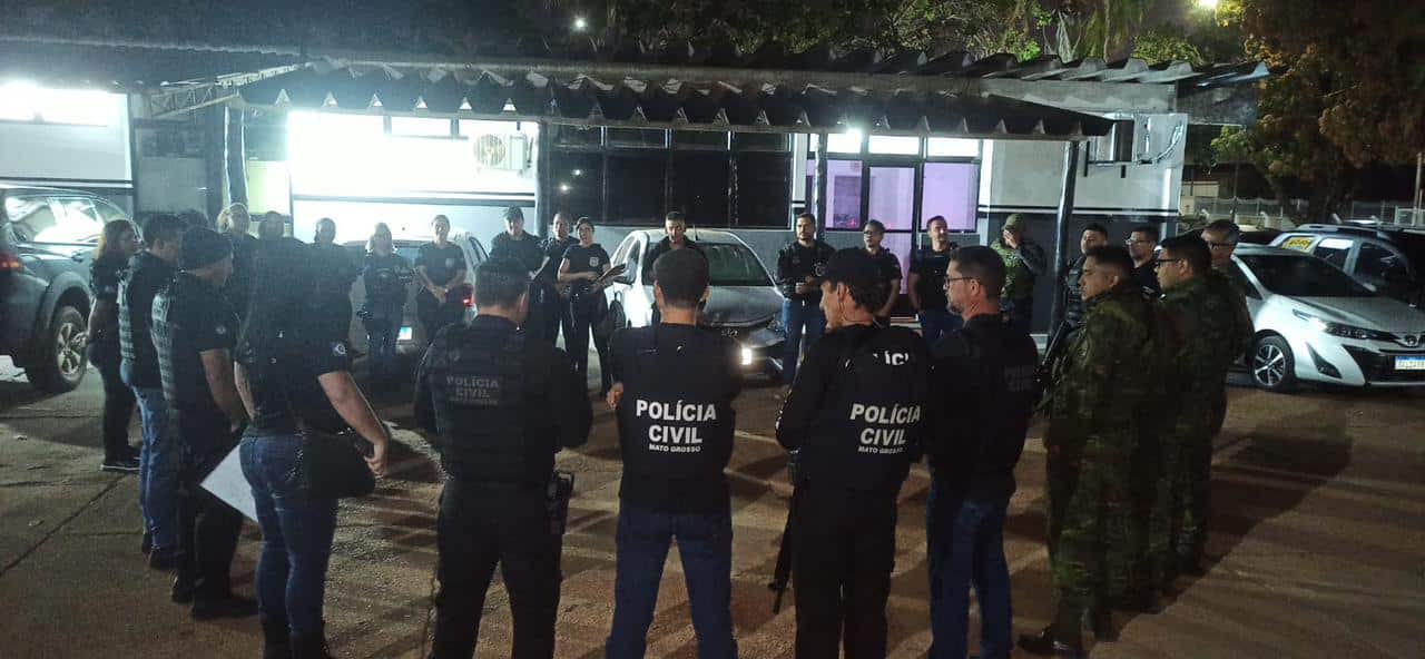 Policia Civil cumpre mandados contra organizacao criminosa de traficantes em Caceres