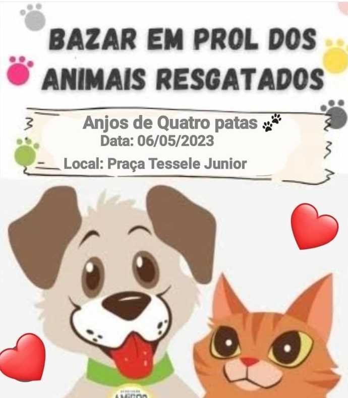 arte bazar pro animais resgatados